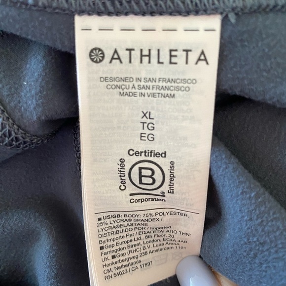 NWT Athleta RAINIER MID RISE JOGGER -blue compression fabric w/ brushed interior - Picture 11 of 13
